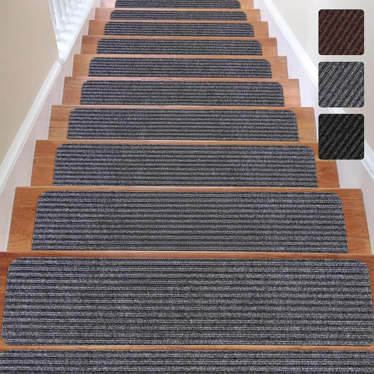 1PC 20X80cm Stair Treads for Wooden Steps - Non Slip Stairs Carpet Tape Peel and Stick