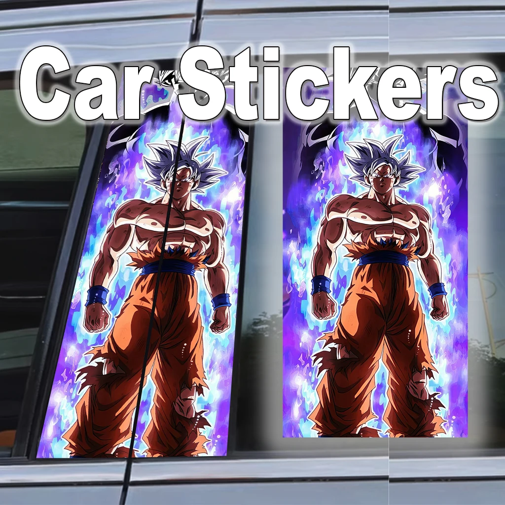 

B Pillar Decal Dragon Ball Car Door Waterproof Sticker Super Saiyan Anime Self-adhesive Decor Gift Car Exterior Accessories