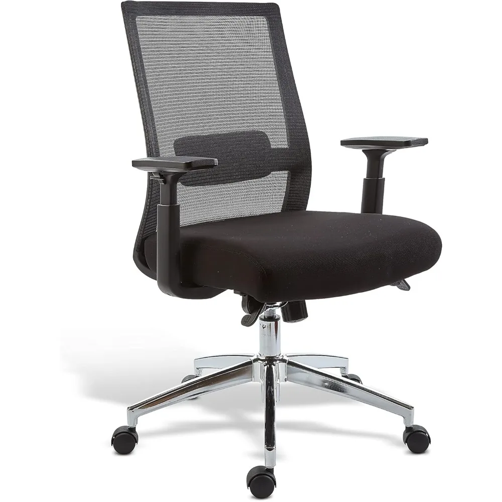 Office Chair, 2-Piece, Adjustable Armrests, Soft Cushion, Offices Gaming Chairs, Mesh Backrest, Executive Task Chair