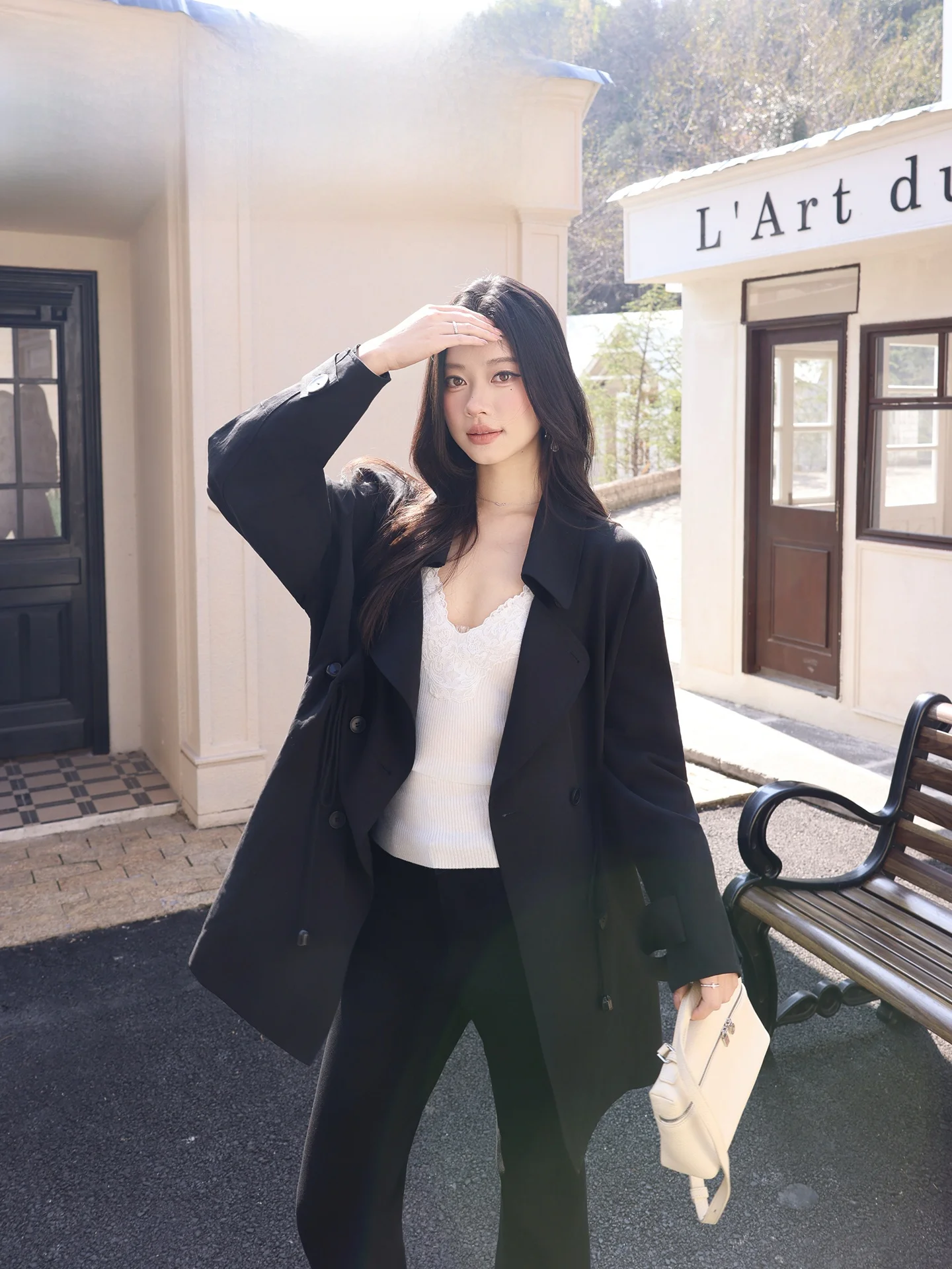 

ME Saint Malo 2026 Casual Versatile Faionable Long Coat Jaet Women's Spring Nylon Lycra Fiber Warmth Comfort Fit Outerwear