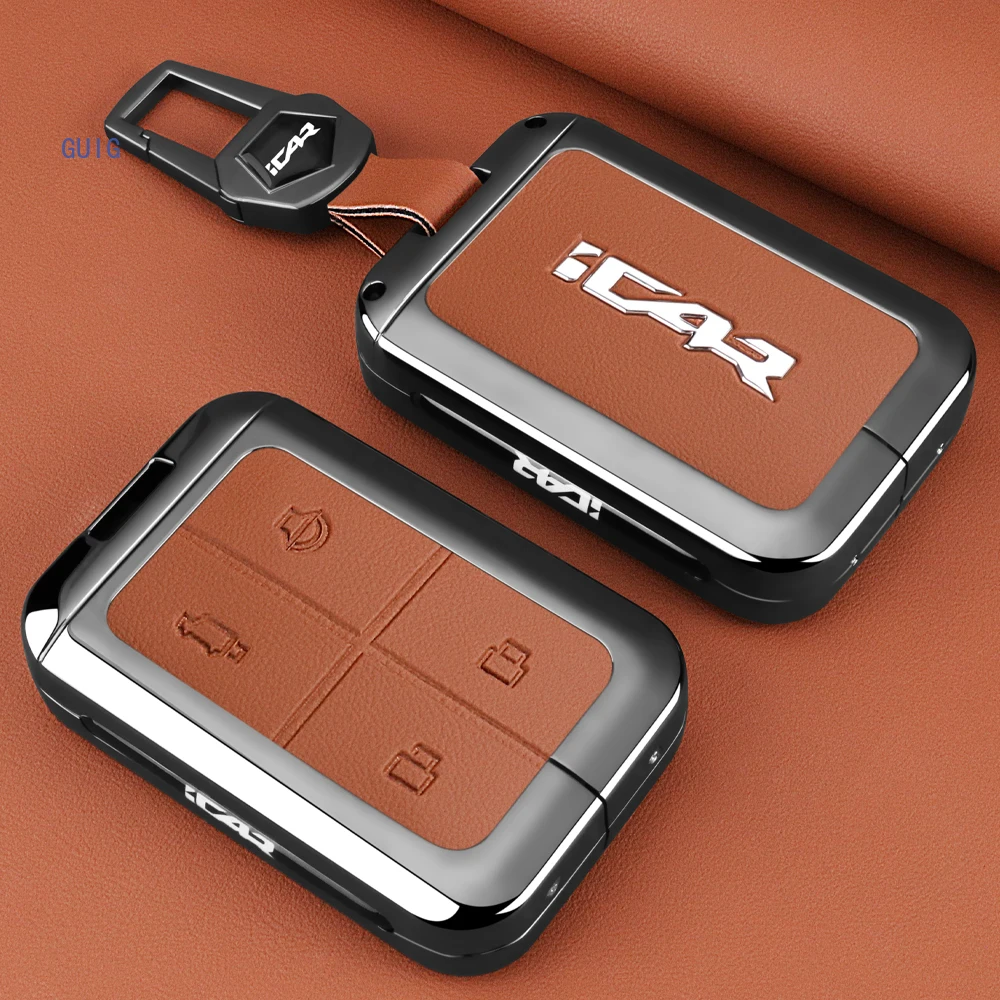 For Chery iCAR V23 iCAUR V23 2025 2026 Zinc Alloy Key Case Shell Full Wrap Fob Cover Protector