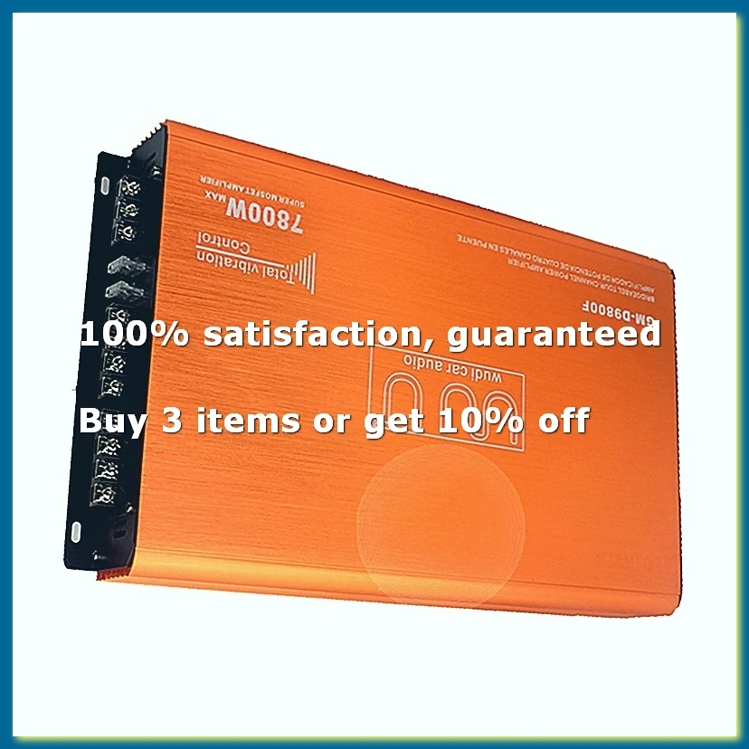 Car Audio Power Amplifier 12V 7800W 4 Channel Stereo Audio Adjustable Front and Rear Sound Field Car Sound Amplifier-DT30