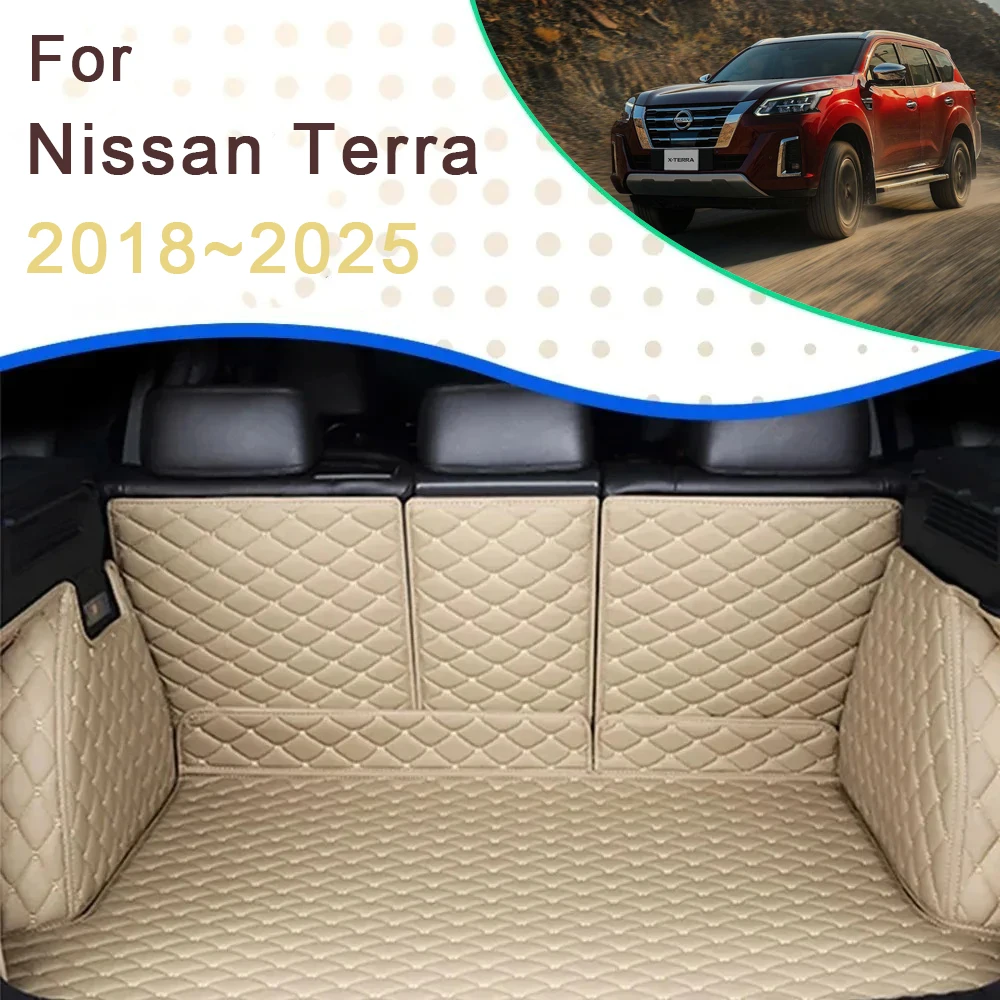 Car Rear Trunk Mats For Nissan Terra Fengdu Oting Paladin WD23 2018~2025 Back Seat Mats Storage Pads Carpets Auto Accessories