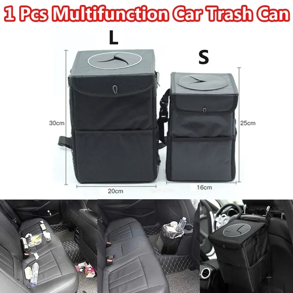 

1 Pc Portable Waterproof Car Trash Can Auto Organizer Garbage Can Car Accessories