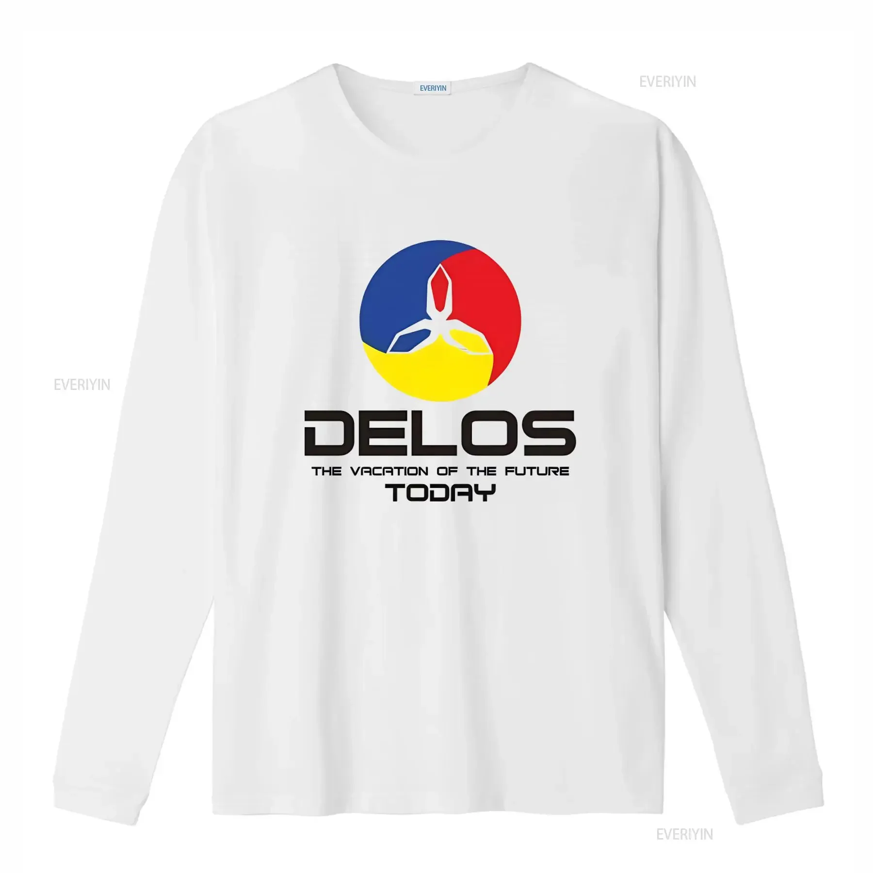 Delos T Shirt Retro Sci Fi Cyborg World Design Future Vacation Today Print vintage Washed Stylish Casual Unisex Versatile