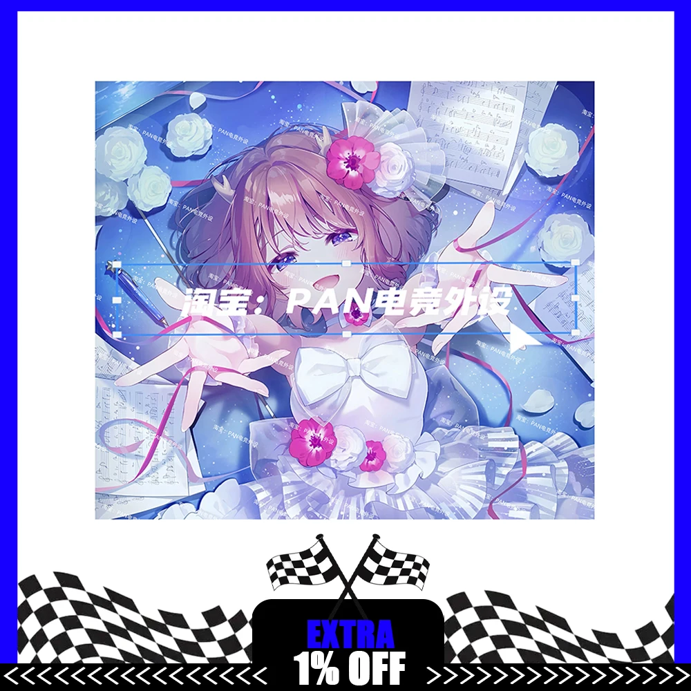 

PAN Esports Mahoro Kano Glass Mousepad FPS Smooth and Speed Mouse Pad Full Coverage Primer For APEX CSGO PC Accessories Gifts