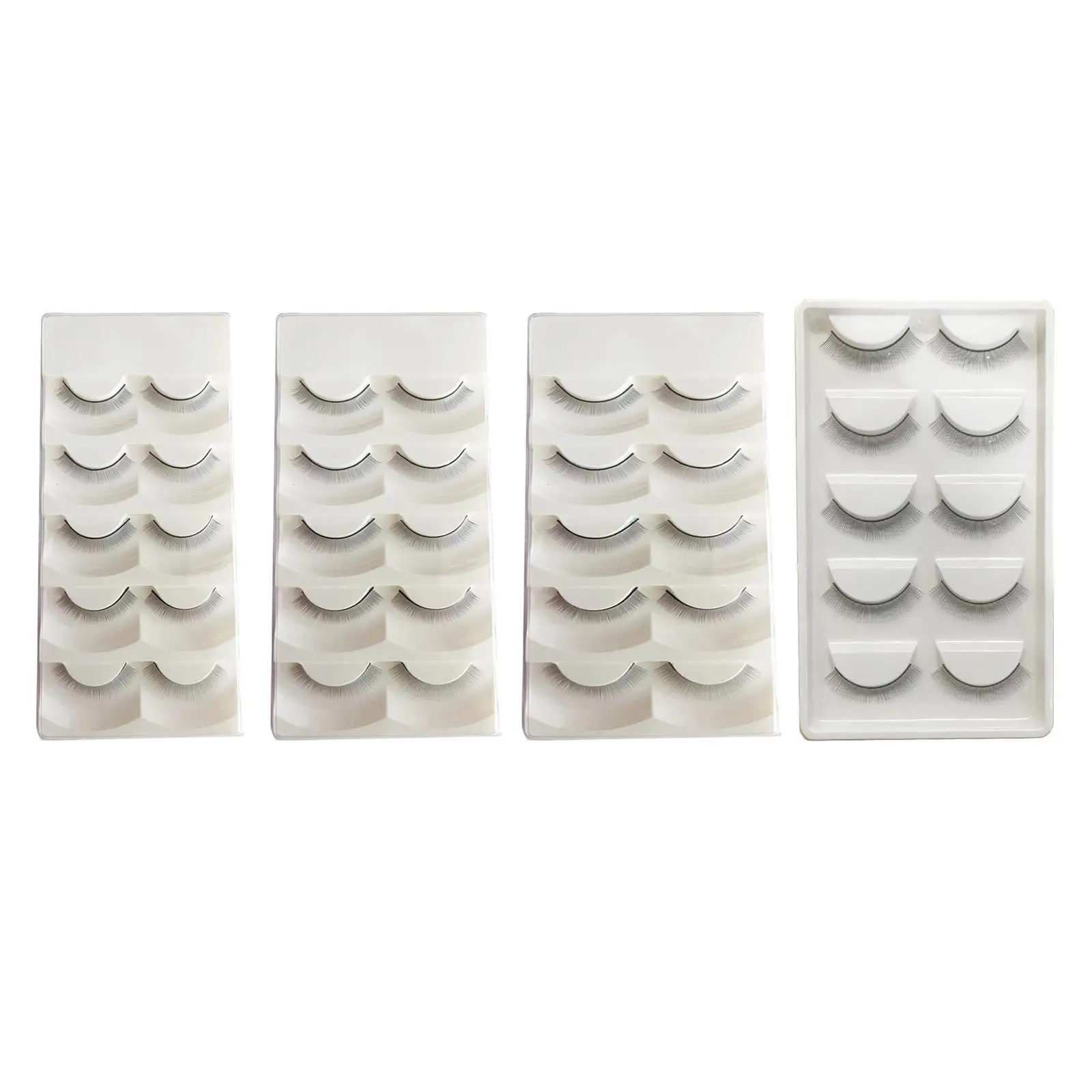 5 Pairs Practice Lashes,Eyelash Strips,Eyelash Extension Supplies,Training