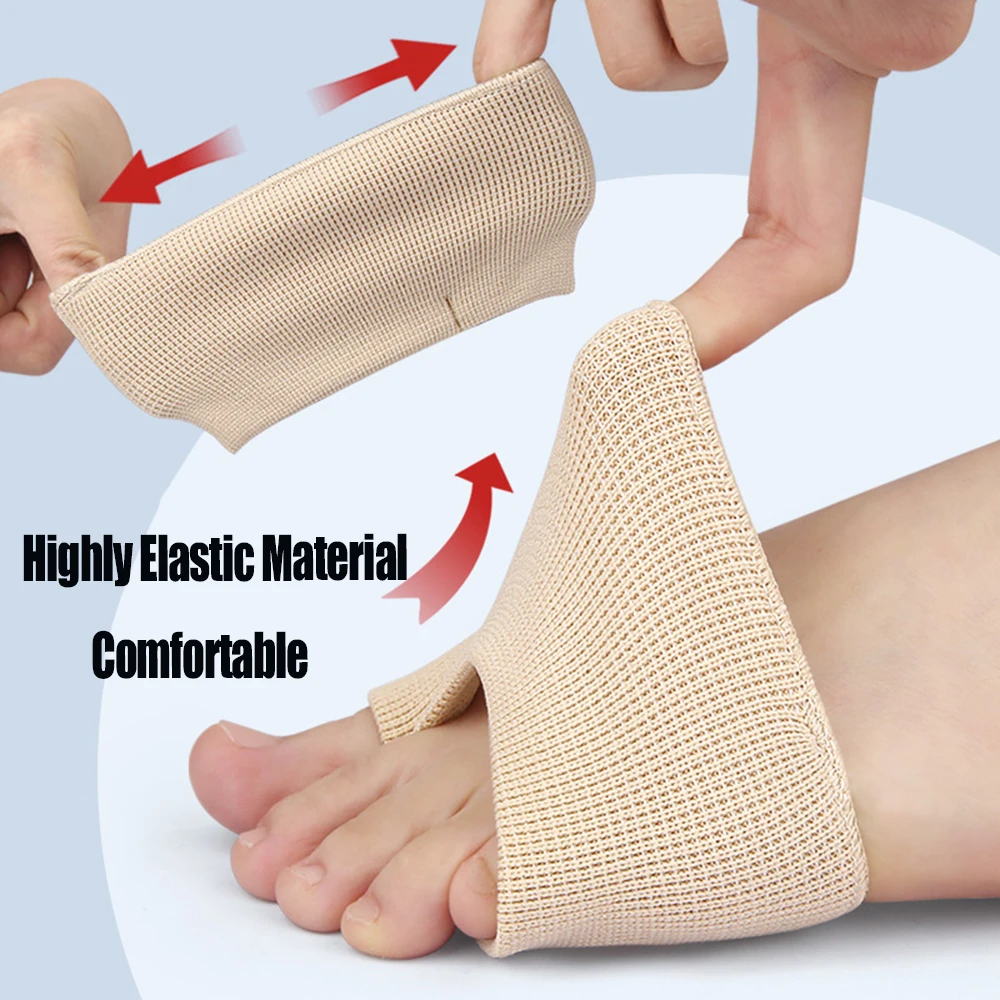 Almofadas antepé de silicone para homens e mulheres, Pés Corretor, Anti Slip Shoes Pad, Resistência ao choque, Meias de redução de pressão