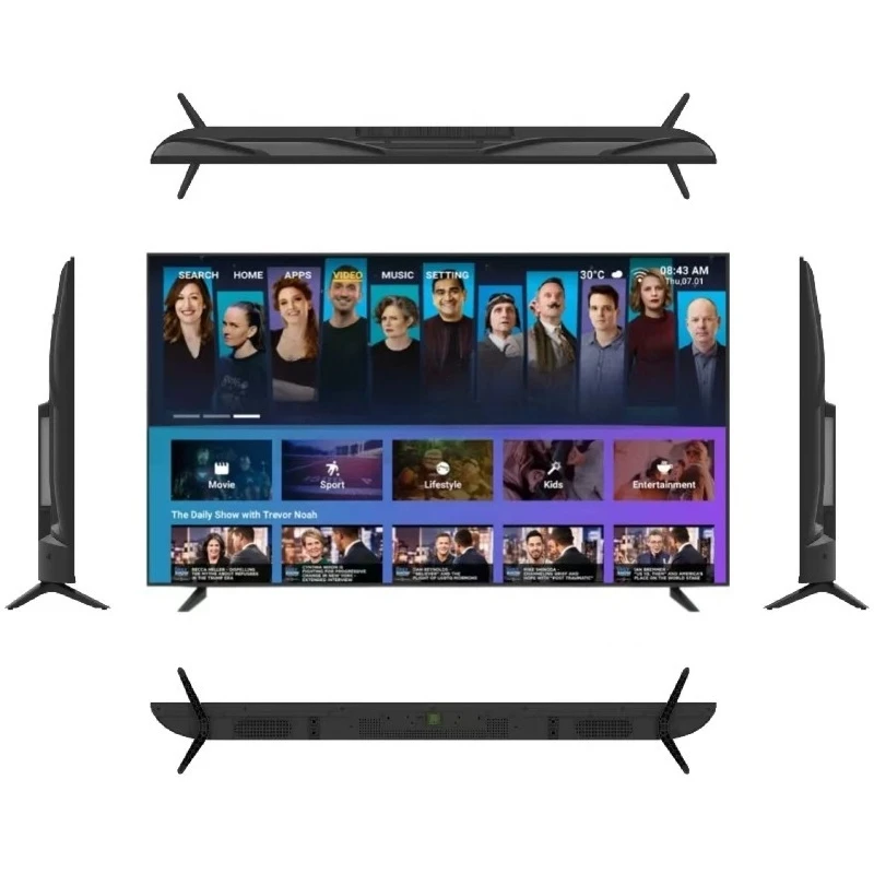Smart TV Full High Definition 1080P 4K 32 42 43 50 55 65 75 Android TV Panel Datar LED