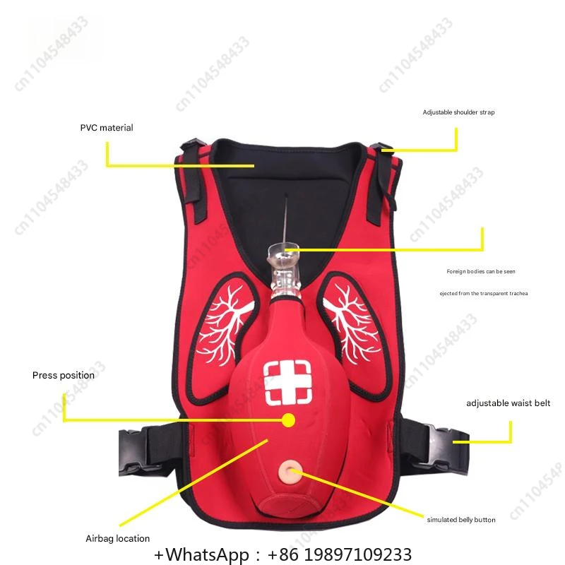Heim Lich First Aid Training Vest Tracheal Blockage First Aid Training Vest Wearable Adult Infarction Mold