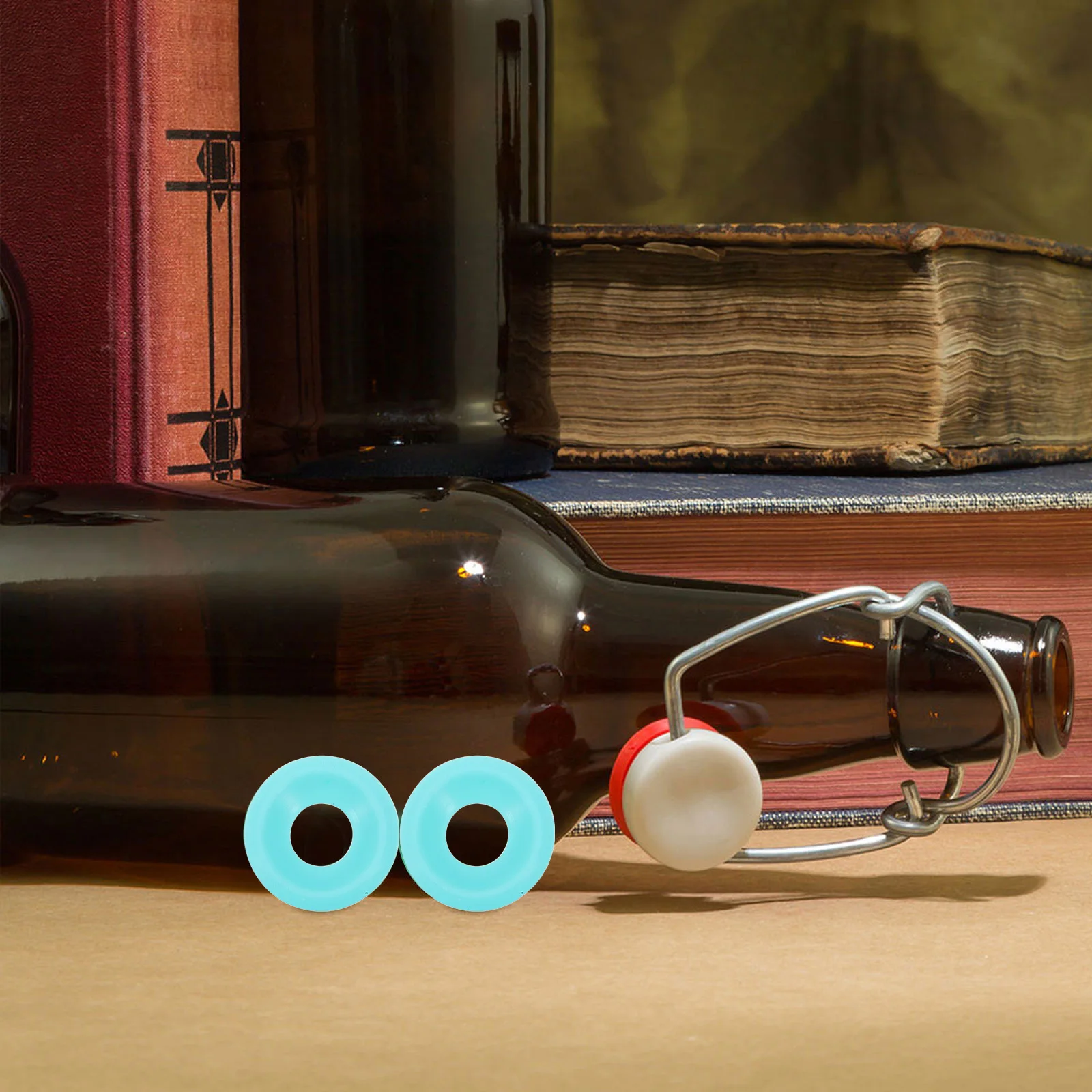 

24Pcs Swing Top Silicone Bottle Gasket Replacement Rings Leakproof Sealing Stopper Caps for Water Beer Soda Bottles