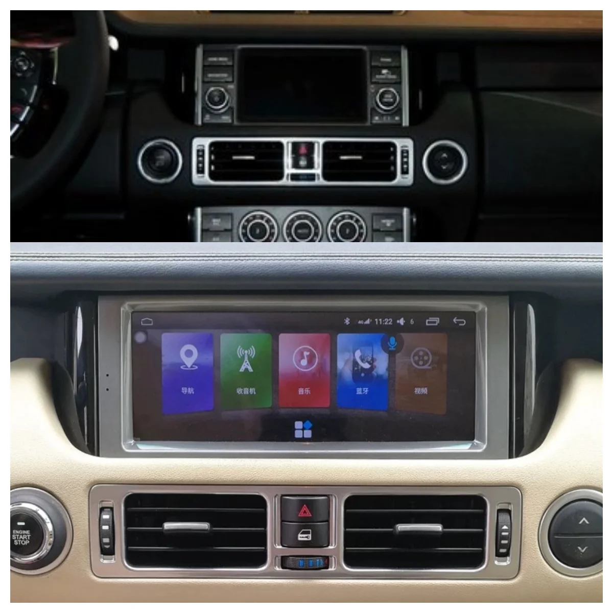 

Android14 GPS Navigation Car Multimedia Video Player Radio Carplay Panel Head Unit For Land Rover Range Rover V8 L322 2002-2012