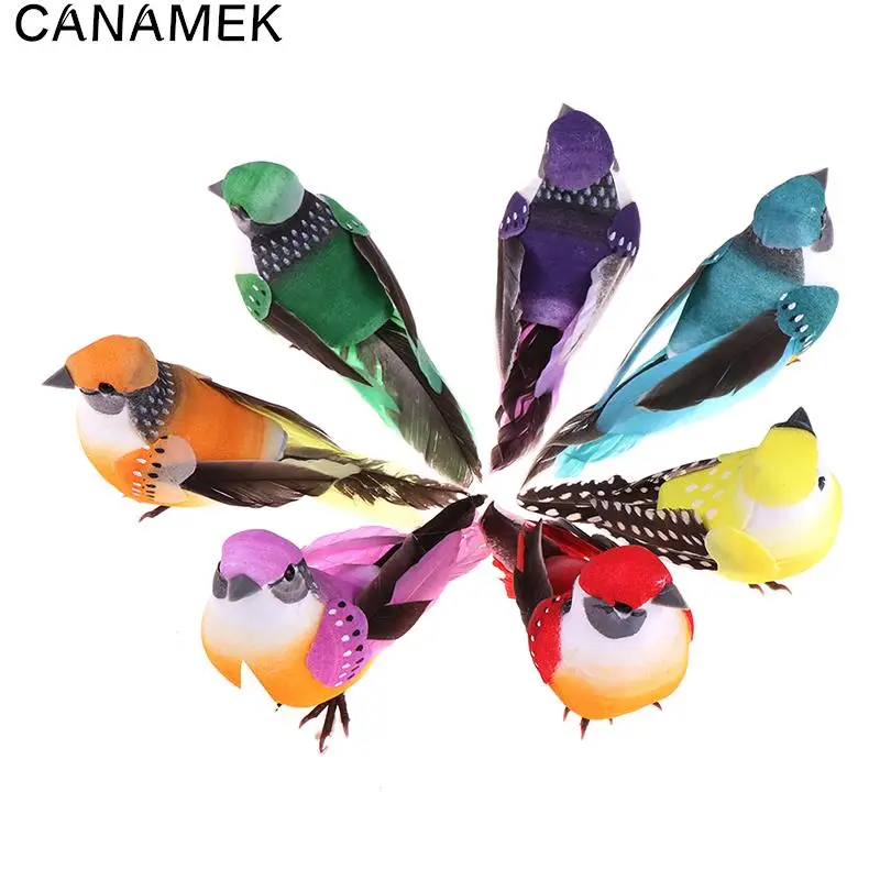 Mini Fake Birds Artificial White Doves Foam Feather Wedding Venue Decor Ornament Table Centerpiece for Home Garden Party Wreath