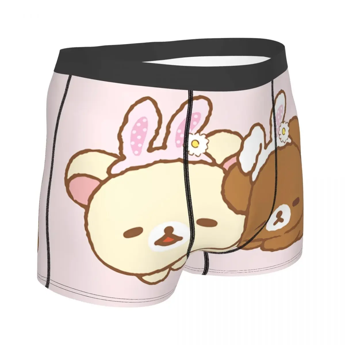 Sleep Rilakkuma Bear Underpants Breathbale Panties Men's Underwear Ventilate Shorts Boxer Briefs