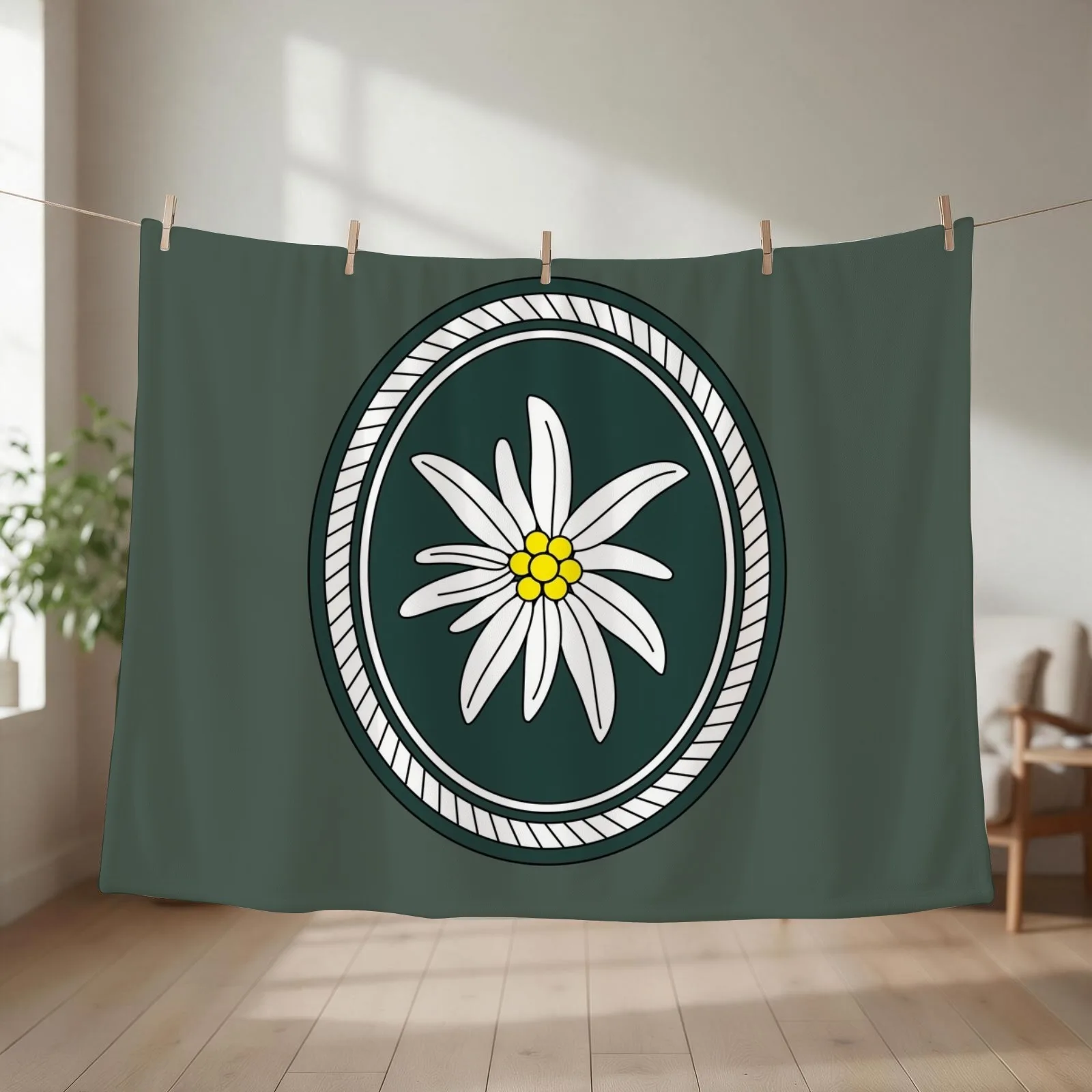 1st Mountain Division - 1. Gebirgsdivision (German Bundeswehr - Historical) Throw Blanket