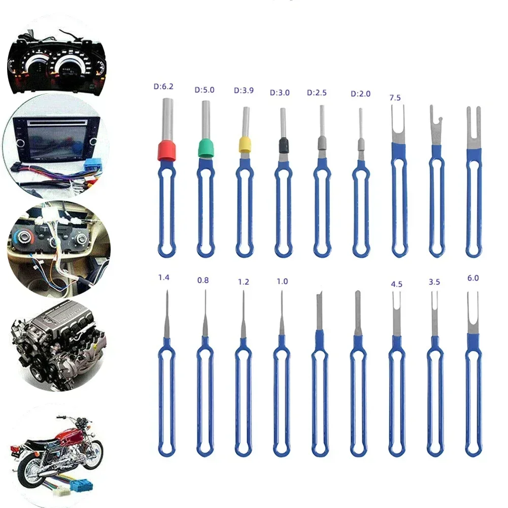 Kit d'outils de retrait de Terminal de voiture, outil de déploiement, retrait de broche de connecteur électrique, stylet de voiture, câblage, extracteur de connecteur à sertir, 18 pièces