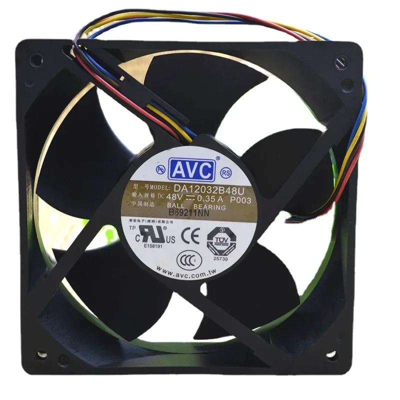

Новый вентилятор процессора для AVC DA12032B48U 48 В 0,35 А, двухшаровой охлаждающий вентилятор 12 см 12032 120*120*32 мм