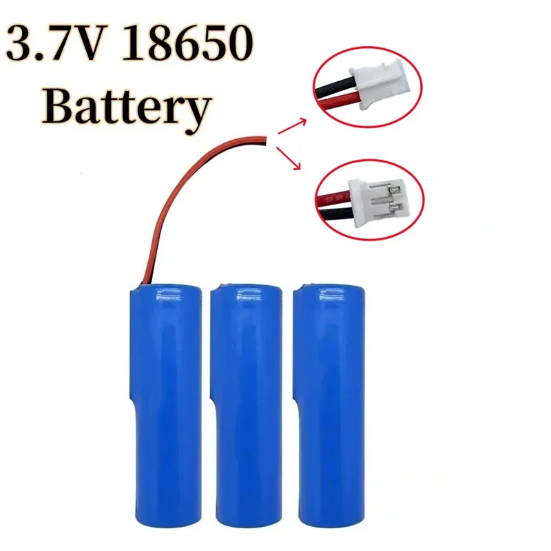 18650 3.7V 2000mAh PH2.0 Plug Li-ion Batteries  Rechargeable Lithium Battery with PCB for Speaker Radio Headlight  Electronics