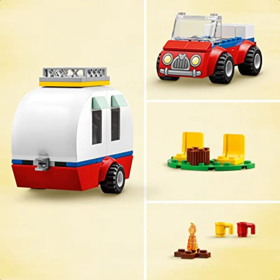 Jouet de construction de voyage de Camping de souris et de Minnie Mouse 10777 avec figurine de voiture de camping-car pour 4 ans et plus