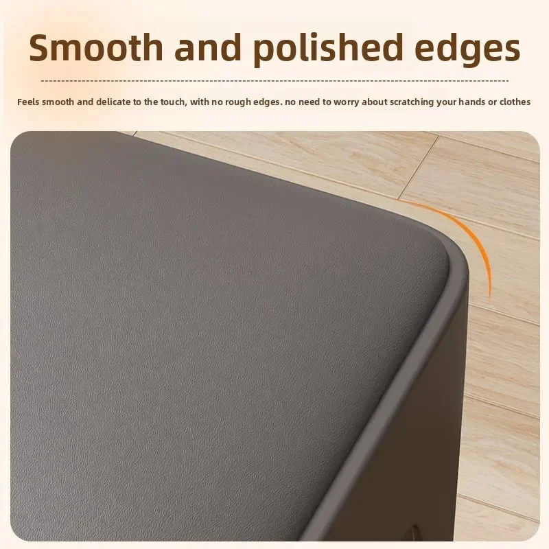 Bangku plastik rumah tangga yang dipertebal, dapat ditumpuk, bergaya Nordik, kreatif, dengan dudukan empuk, bangku modern sederhana untuk ruang tamu, meja makan, kursi tinggi.