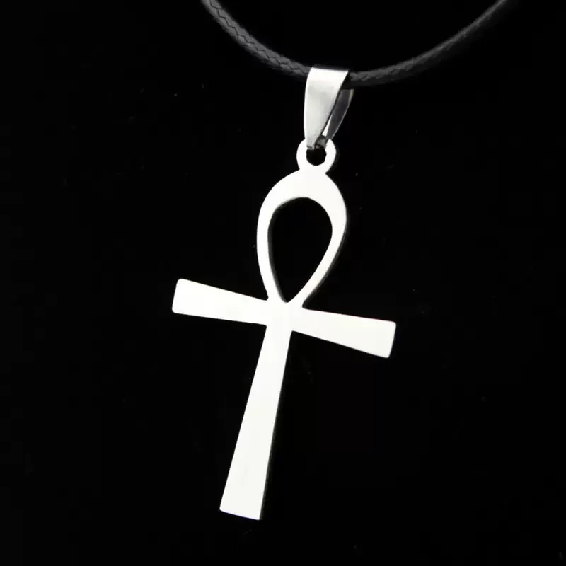 Stainless Steel Ankh Cross Pendant Necklace Eye of Horus for Men and Women, Fashionable Party Gift, Couple Pendant
