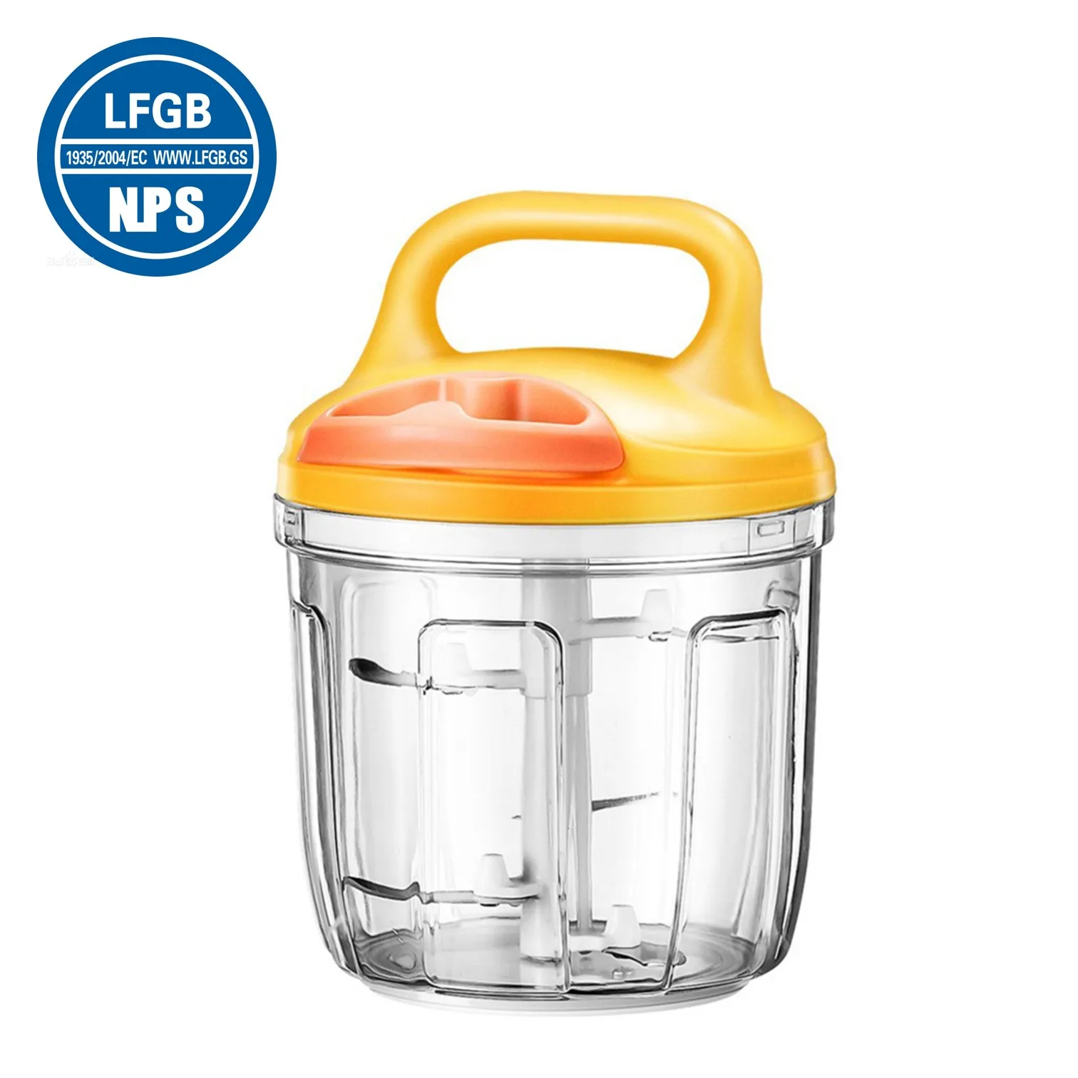LFGB Certification Ultra Sharp 420 Stainless Steel Blade Kitchen Garlic Masher Manual Chili Paste Maker Meat Vegetable Crusher