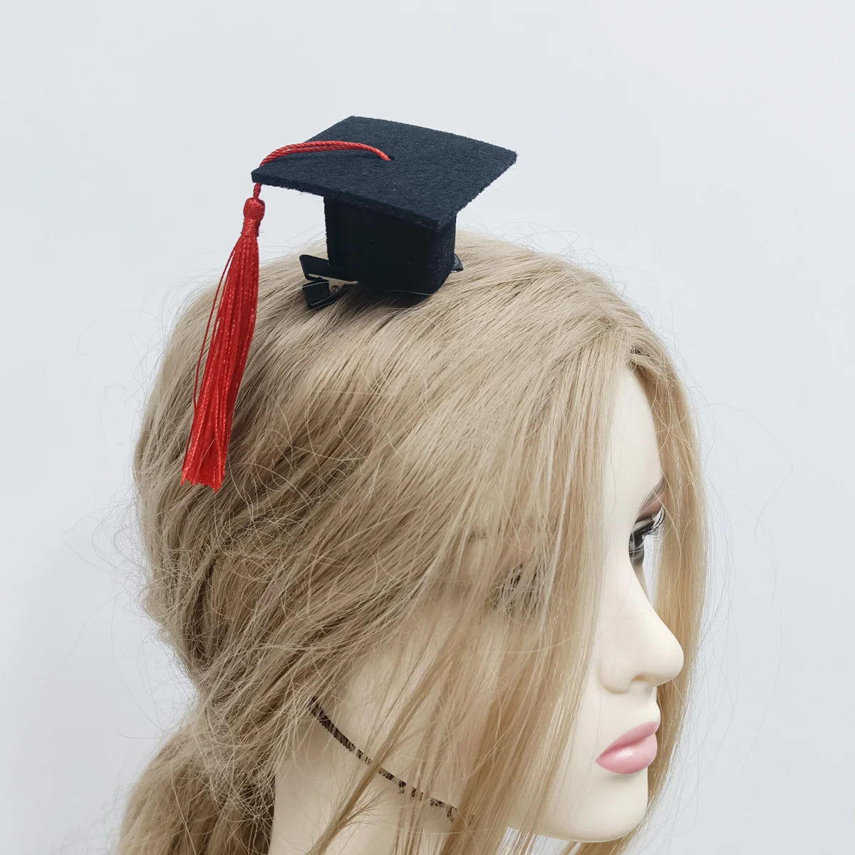 1/4 Peças de Grampos de Cabelo para Formatura: Borla de Formatura, Mini Capelo Doutoral, Chapéu de Formatura e Adereço de Cabeça Estereoscópico para Festa