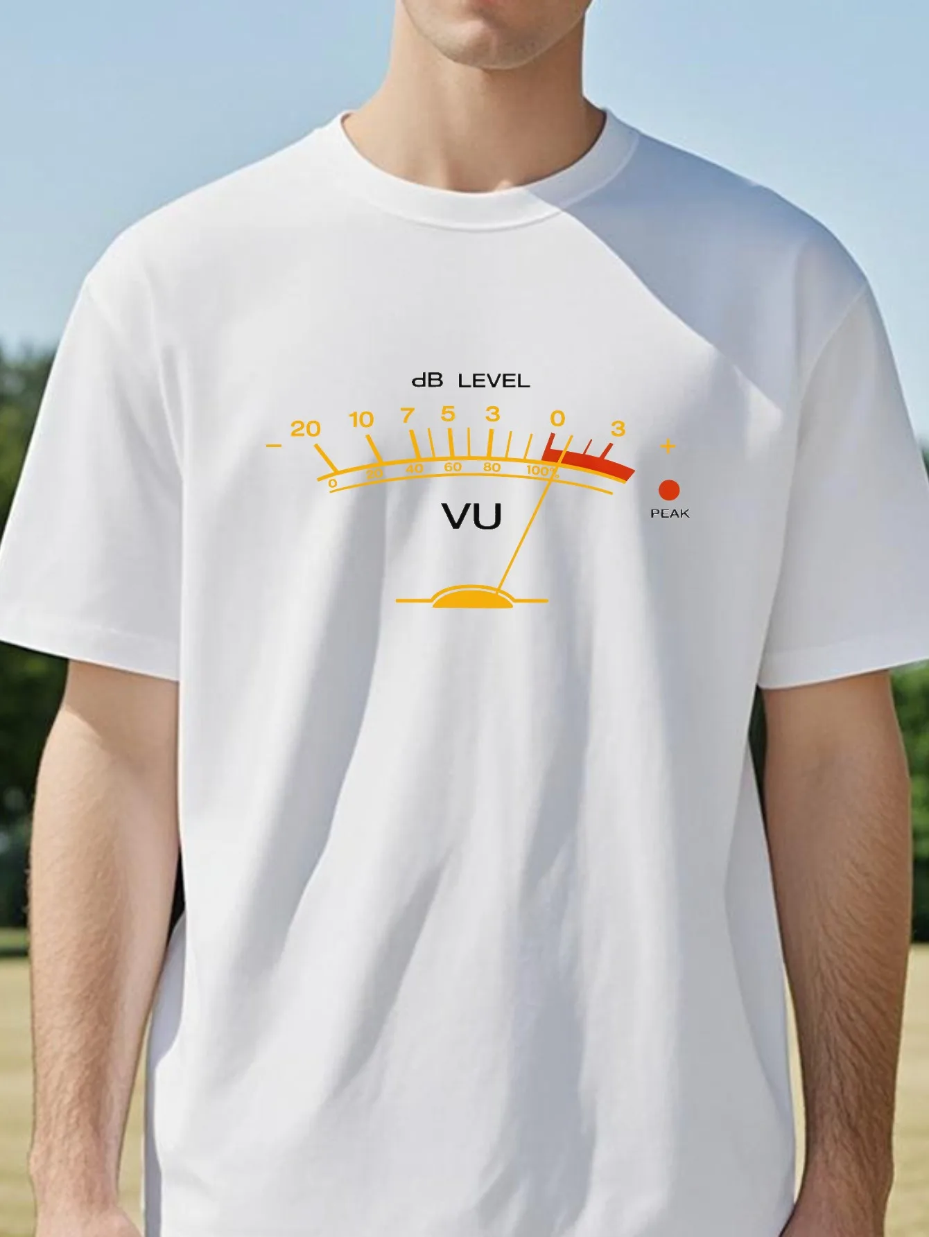 Vintage VU Meter Sound Engineer Analog Electronic T Shirt Men Audio Engineer Recording Studio tee summer O-Neck Short Sleeve Tee