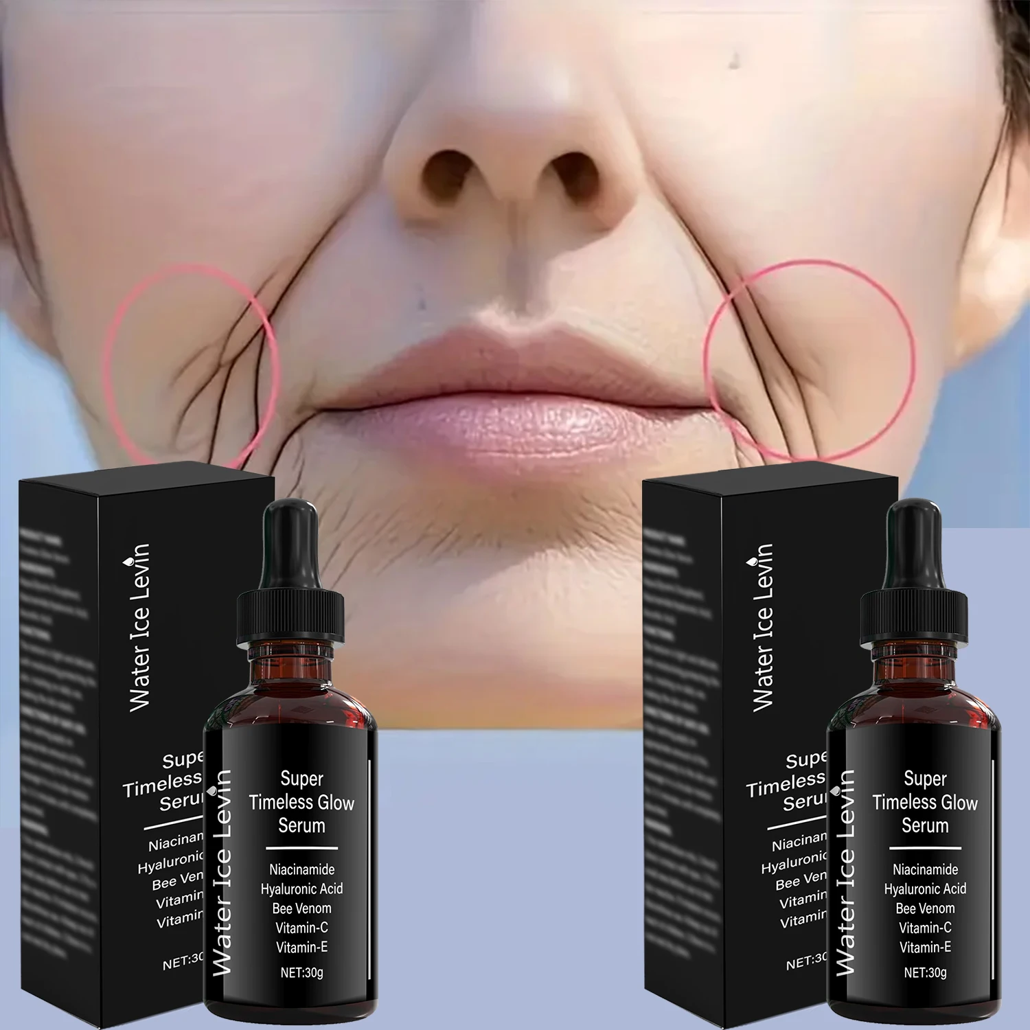 سيروم متوهج خالد - مدعوم بالنياسيناميد وحمض الهيالورونيك وفيتامين سم النحل C+E يضيء ويصلح ويجدد.