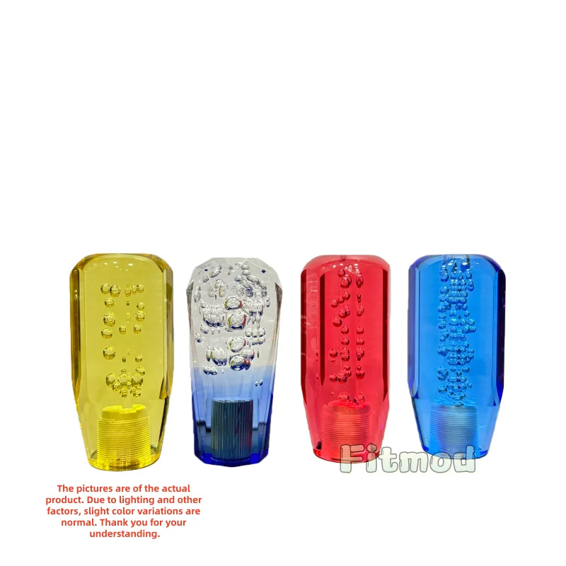 10CM JDM Universal Octagon Crystal Bubble Gear Shift Knob Car Modification Manual Gear Shifter