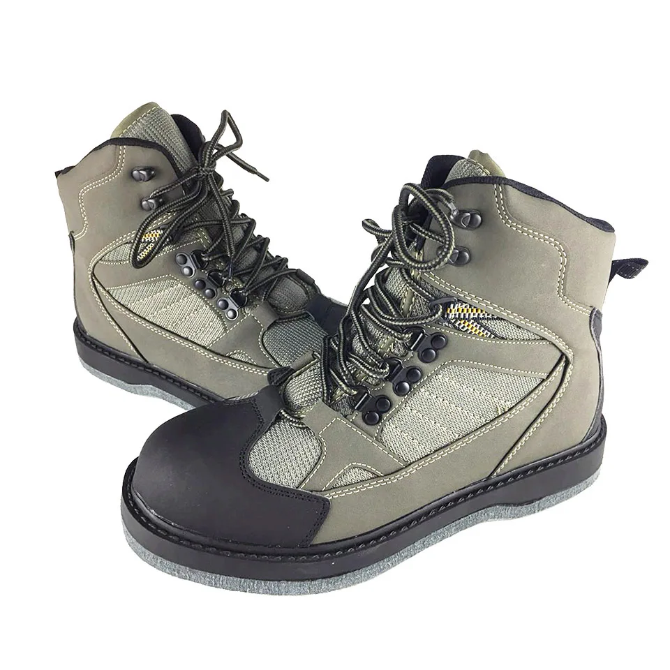 Fly Fishing Boots, Felt or Rubber Sole Fishing Shoes, Wading Hunting Hiking Reef Rock Fishing Shoes, Fly Fishing Waders Shoes