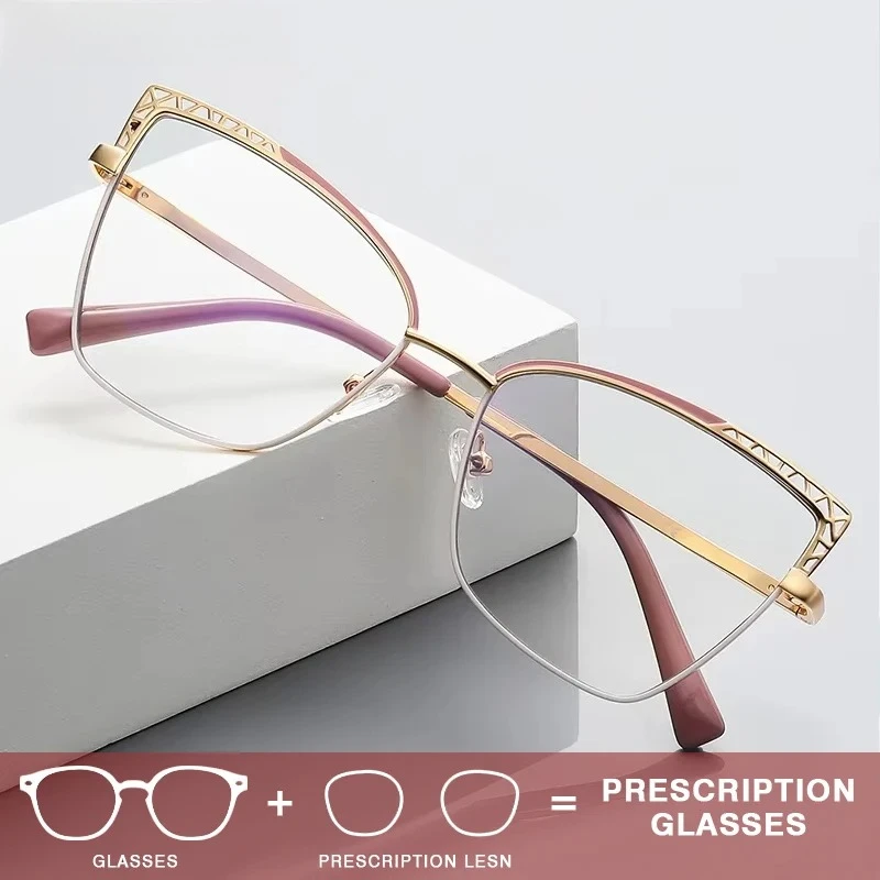 MEESHOW Prescription Glasses with Optical Lenses Women Eyeglasses Women's Lunette Eyewear Sunglasses Lady's Customized