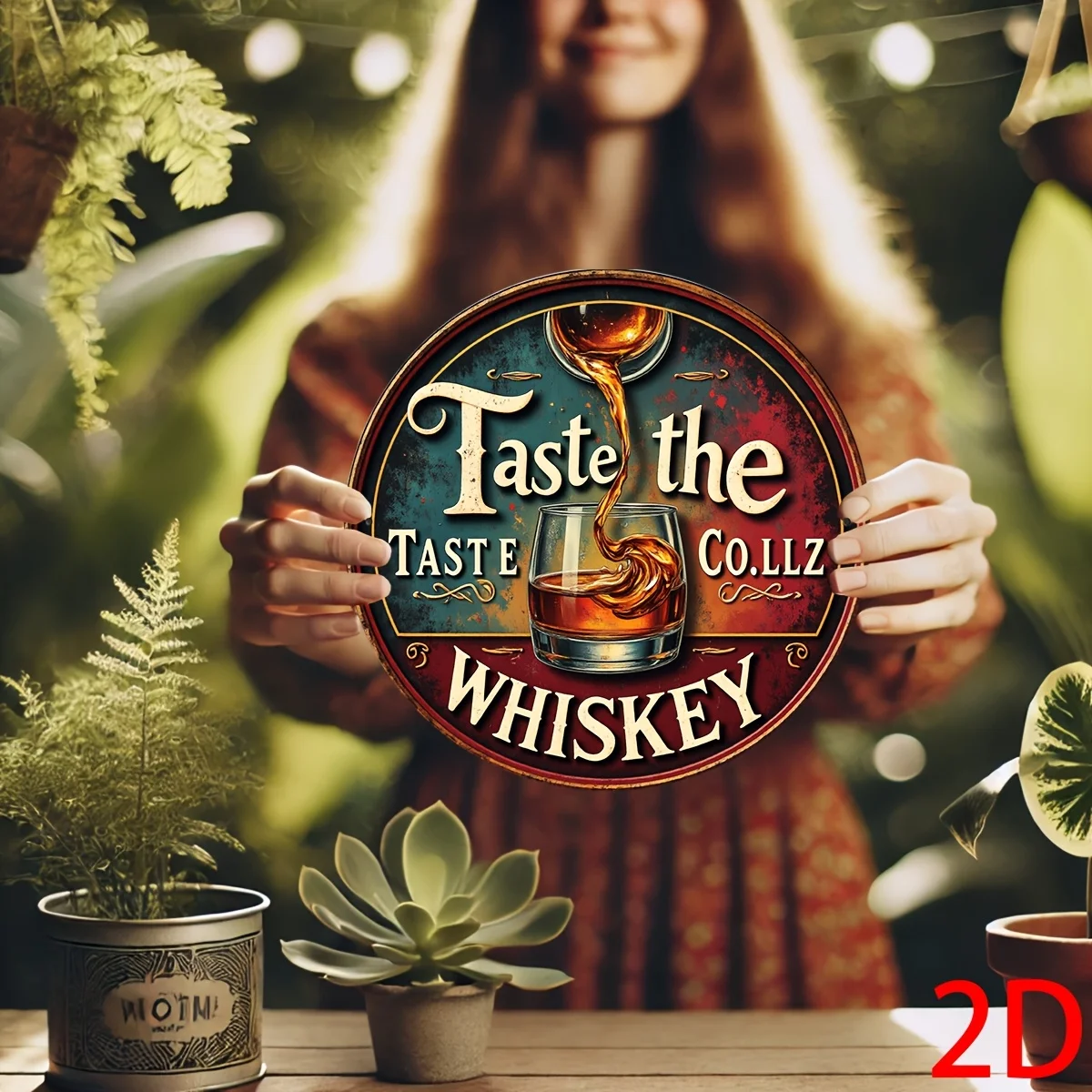 Flat Round Sign - Vintage Metal Sign, suitable for bar, wine cellar, home and office decoration, perfect for room decoration