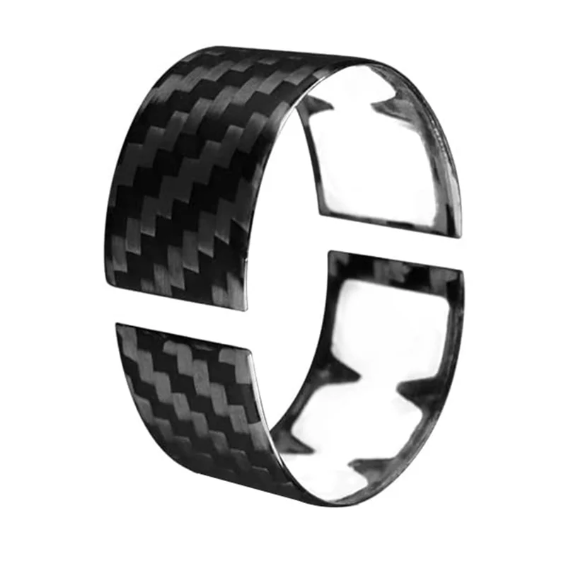 

Real Carbon Fiber For Corvette C8 2020-2022 Steering Wheel Decoration Ring Cover Interior Sticker Car Kits (Black)