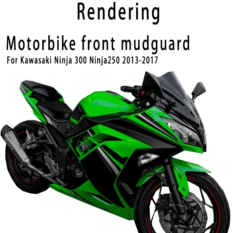 Ninja250 Fender Front FenderFor Kawasaki Ninja 300 NINJA250 300 EX300 Z250 Z300 2013 2014 2015 2016 2017 Tire Mudguard Splash