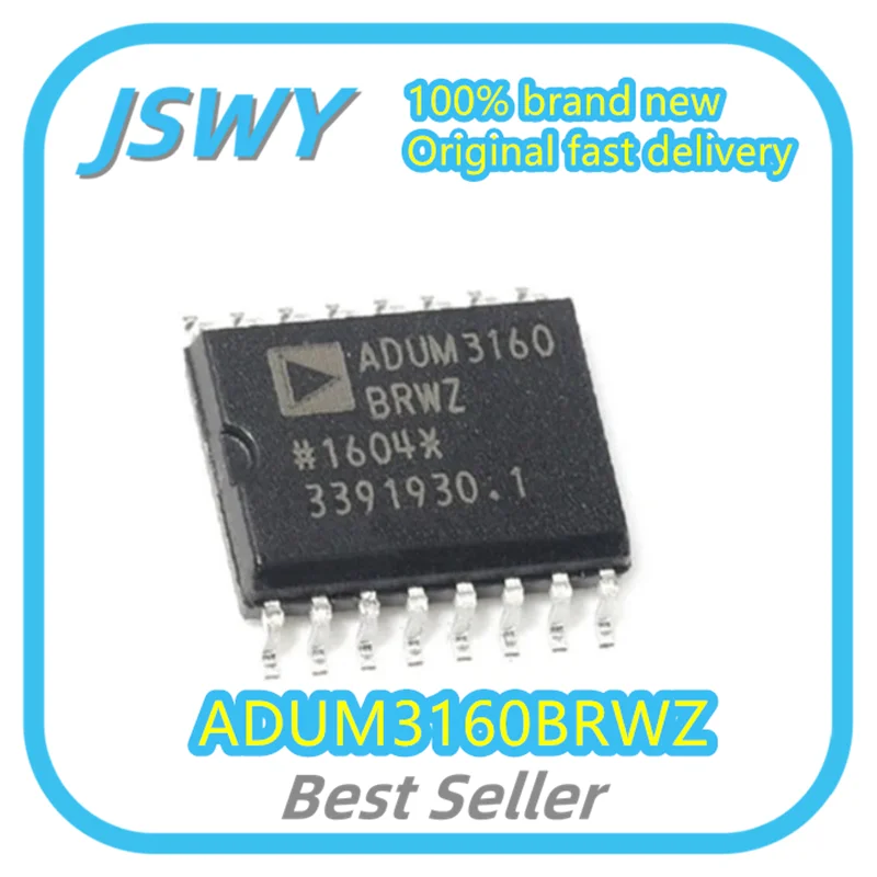 (2/20 Pcs) ADUM3160BRWZ SOIC-16 Full Speed Low Speed USB Digital Isolator ADUM3160 3160BRWZ Brand New Fast Shipping
