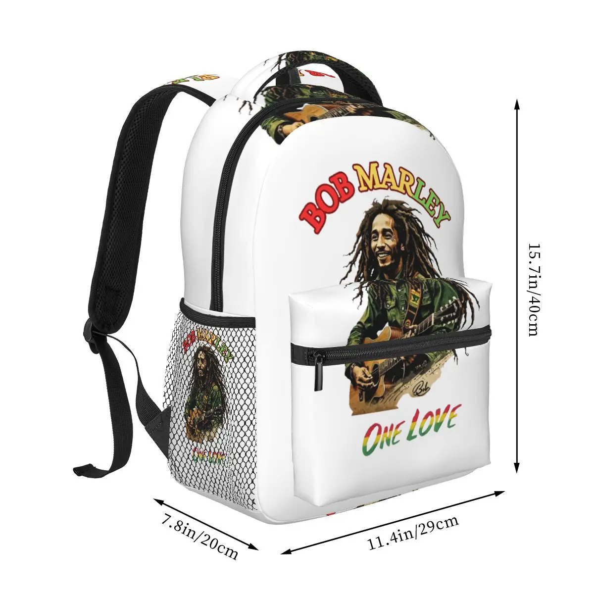 Bob Marley Reggae Backpacks Boys Girls Bookbag Students School Bags Cartoon Kids Rucksack Shoulder Bag Large Capacity