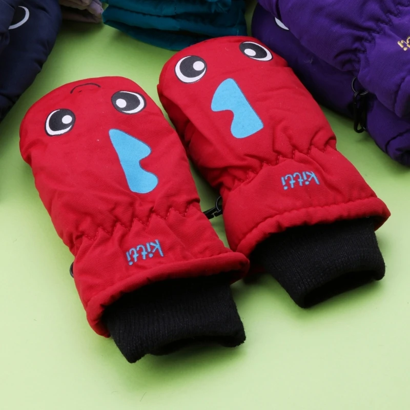 RIRI Kids Kinderen Winter Warme Skihandschoenen Jongens Meisjes Sport Waterdicht Winddicht Antislip Sneeuwwanten Verlengde pols