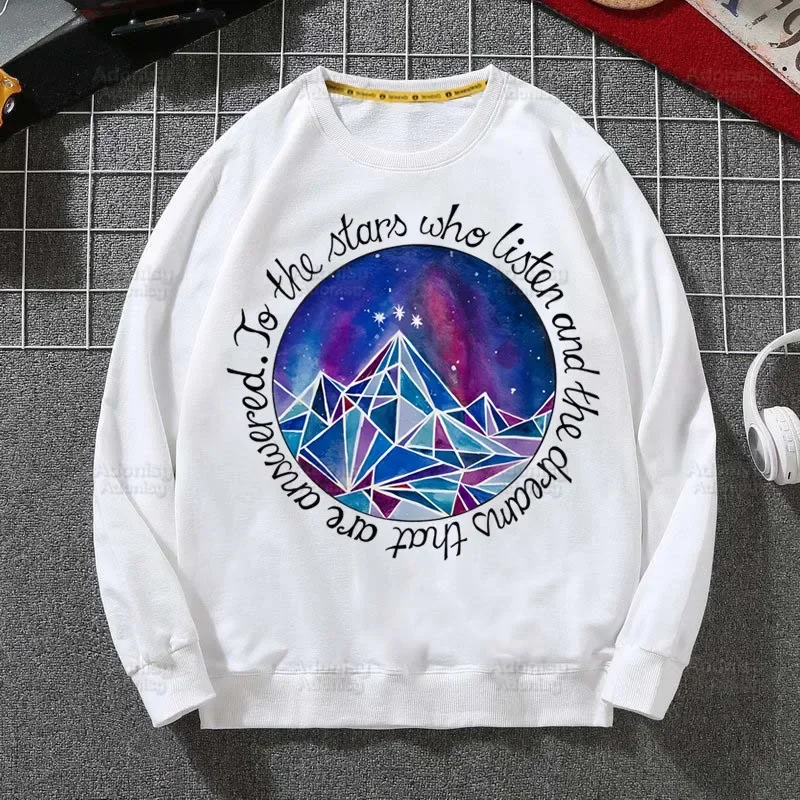 ACOTAR Newest Fashion Women Hoodies Fashion Autumn Casual White Funny Cartoon Print Streetwear Hip Pop Sweatshirts