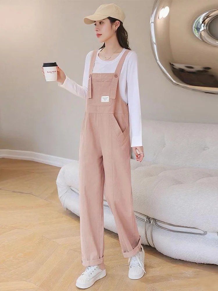 

Fre Spring Autumn Women's Overalls Loose Straight Leg High Waist Cotton Casual TUCANO Bayard Bird Patterned kets