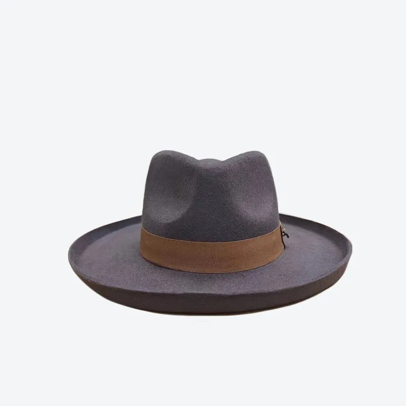 Solid-colored felt hat top