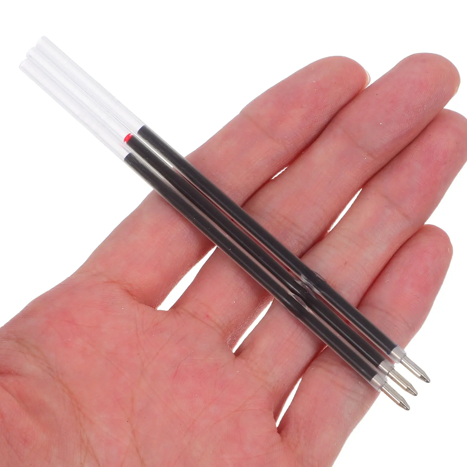 300Pcs 0.7mm Universal Ballpoint Pen Refills Black Ink Smooth Flow Easy Insert Retractable Design for Office Supplies School