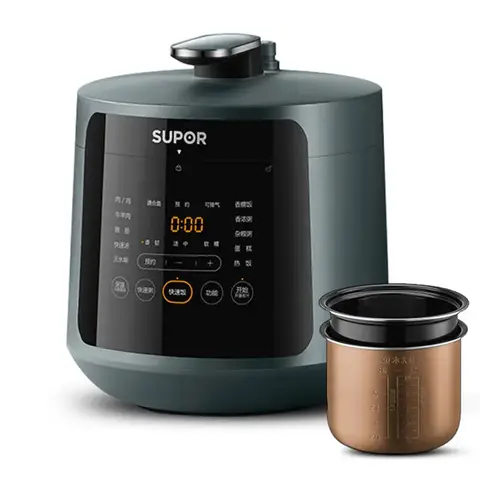 Supor 다기능 전기 압력 조리기, 지능형 압력 조리기, 수프 죽 밥 가열 식사 히터, 5L, 120kpa