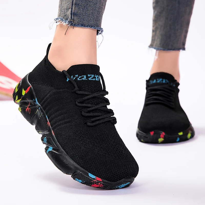 Wide Fit Sneakers Breathable Men Running Shoes Comfortable Plus Sizes Lightweight Women Walking Boots Fashion Unisex Sock Shoes