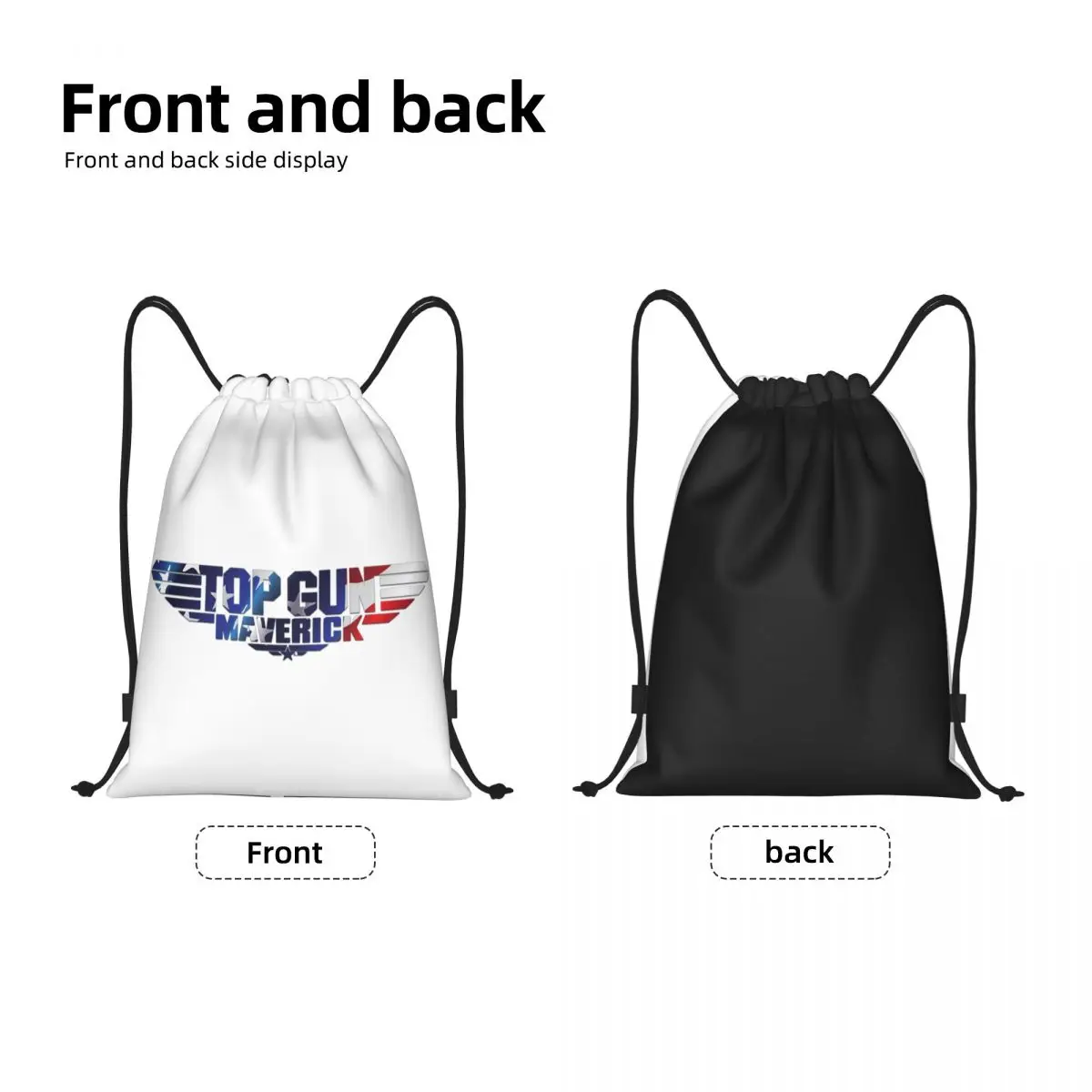 Custom Hot Film Top Gun Maverick Drawstring Bags for Shopping Yoga Backpacks Women Men Sports Gym Sackpack