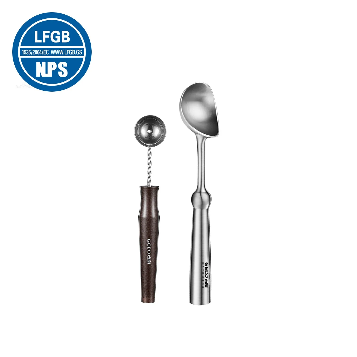 

LFGB Certification 99.9% Anti-bacterial 316 Stainless Steel Ice Cream Ball Digger Multiple Shape Fruit Bowl Modeling Tools