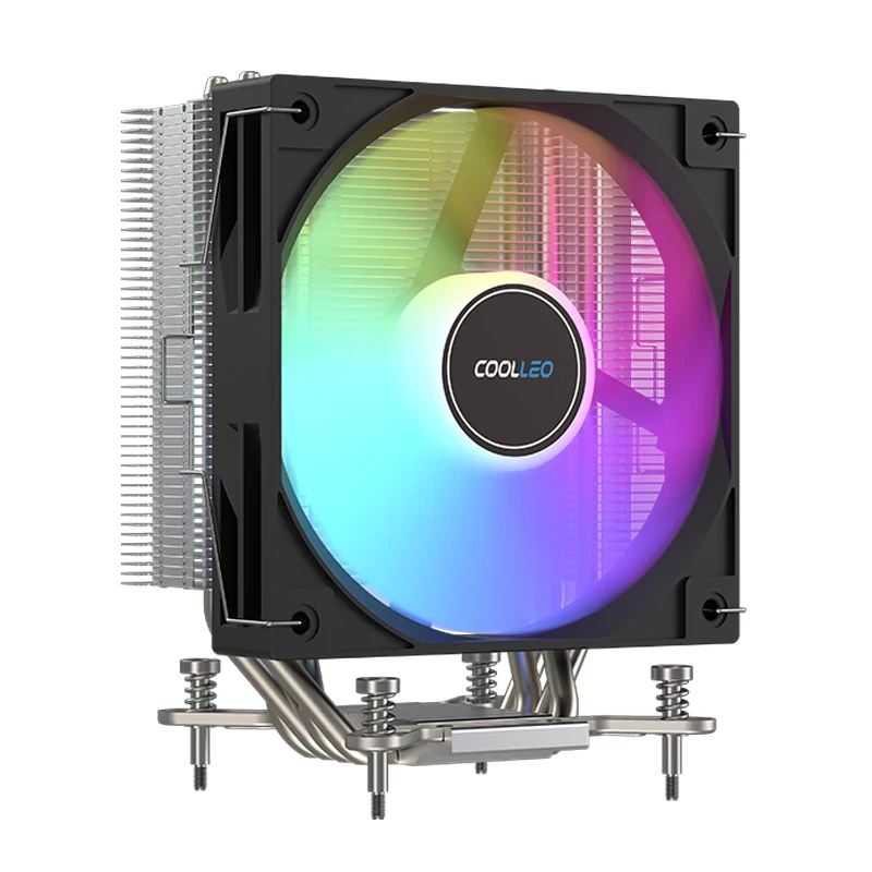 COOLLEO A40 CPU Cooler 4 Heat Pipes 148mm Height Air Cooling Radiator For LGA1700 LGA1200 LGA1150 1151 1155 1156