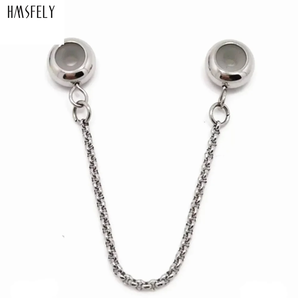 HMSFELY 316L Stainless steel Chains For Women DIY Charm Bracelets Chains