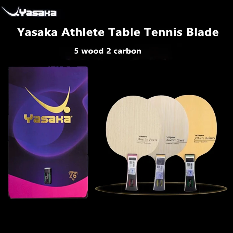 

Yasaka Athlete series Table Tennis Blade Carbon Fiber Power Speed Balance Ping Pong Racket Internal External Ping Pong Paddle
