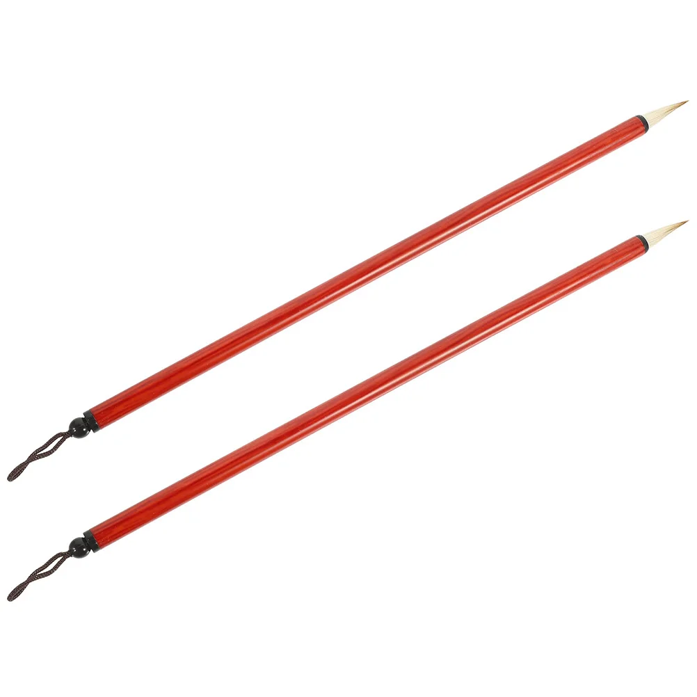 

2Pcs Chinese Calligraphy Brush Bamboo Material Traditional Writing Painting Brushes for Beginners Professionals Ink Painting